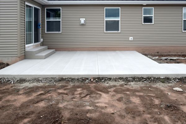 Cement Pad Installation in Brick