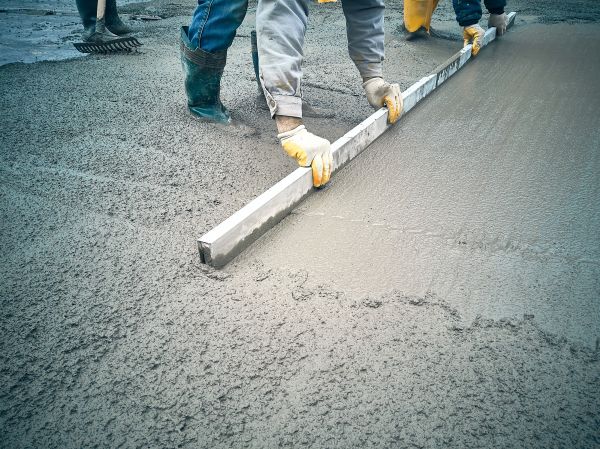 Cement Slab Construction in Brick