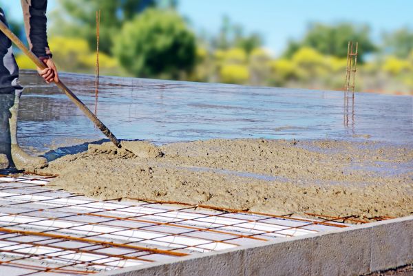 Cement Slab Laying in Brick