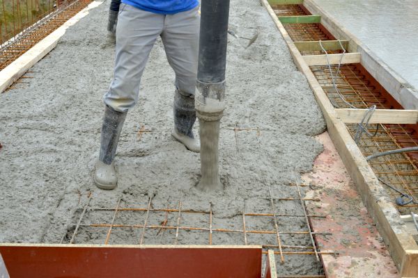 Concrete Base Construction in Brick