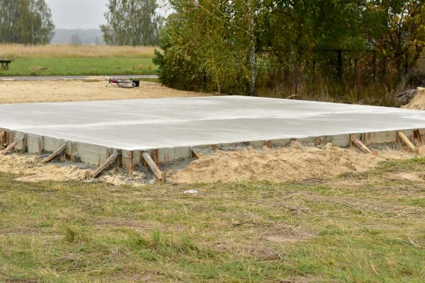 Slab Foundation Installation in Brick