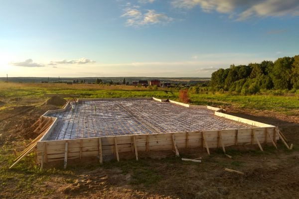 Foundation Pouring in Brick