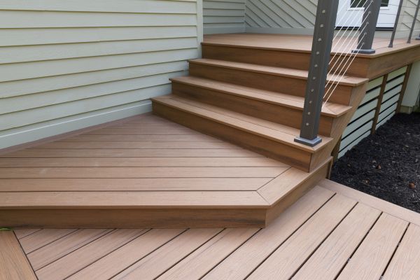 Patio Staircase Construction in Brick