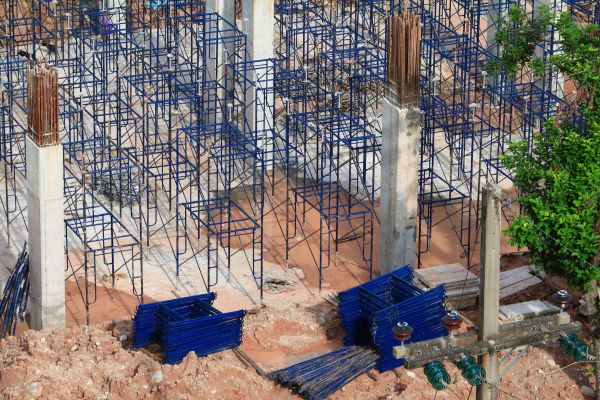 Concrete Pier Construction in Brick