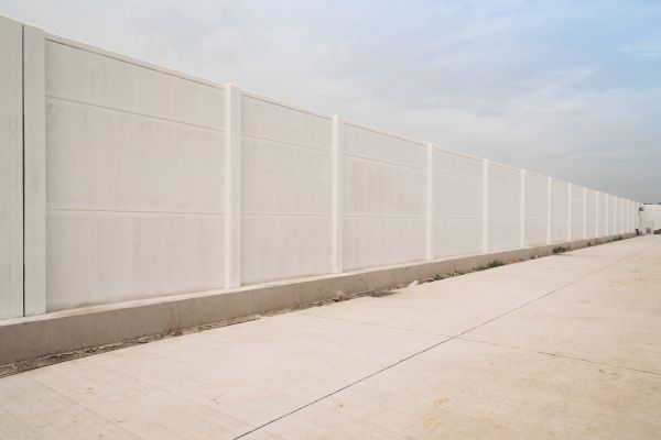 Concrete Fence Construction in Brick