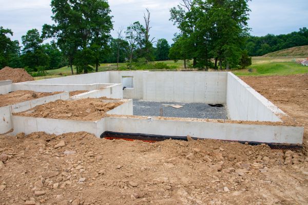Basement Foundation Pouring in Brick