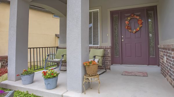 Porch Concrete Laying in Brick