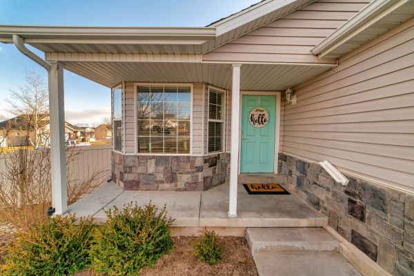 Porch Concrete Installation in Brick