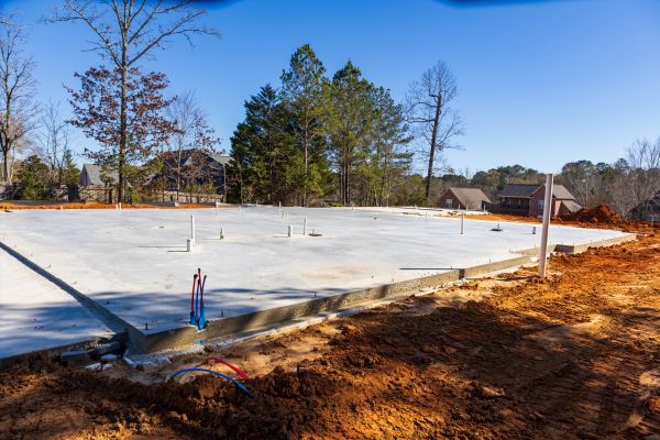 Concrete Slab Construction in Brick