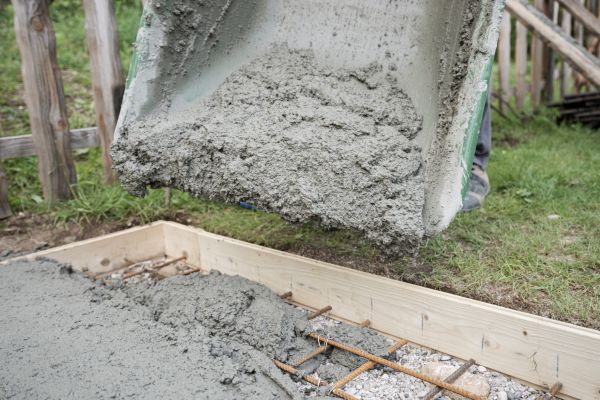 Yard Concrete Pouring in Brick