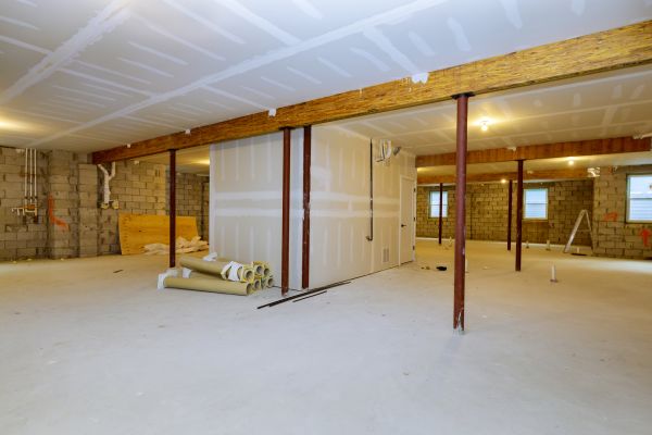 Basement Slab Installation in Brick