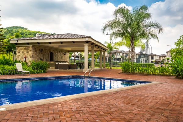 Pool Area Enlargement in Brick