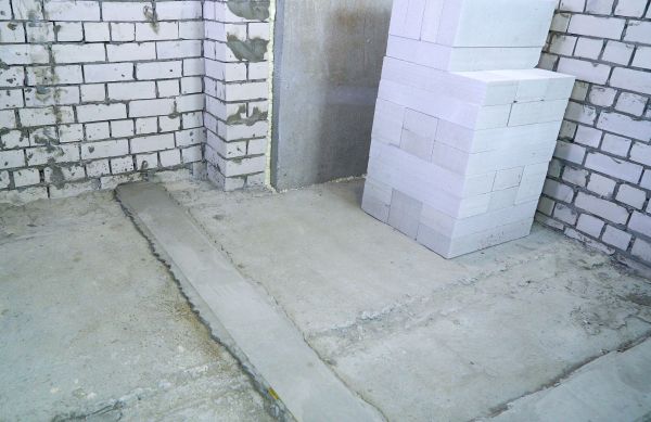 Basement Concrete Construction in Brick