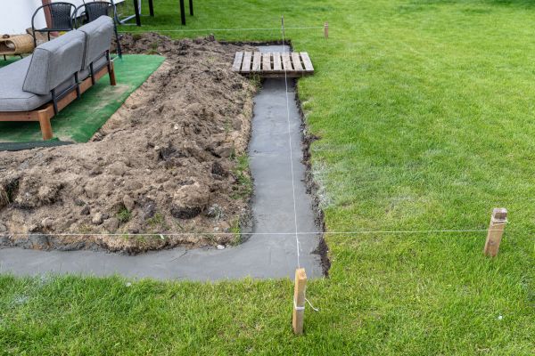 Cement Footer Installation in Brick