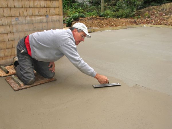 Flat Concrete Installation in Brick