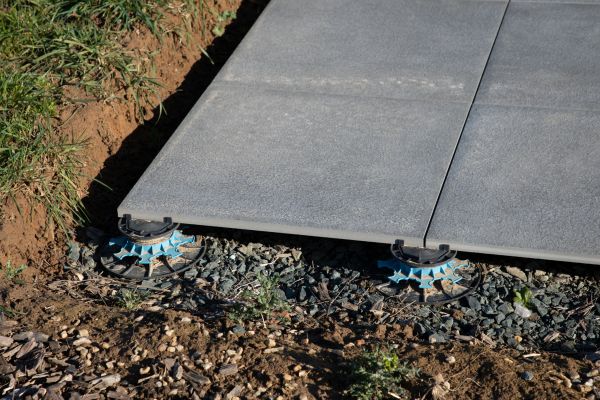 Sidewalk Slab Installation in Brick