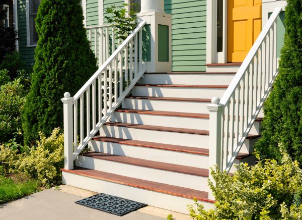 Front Steps Construction in Brick