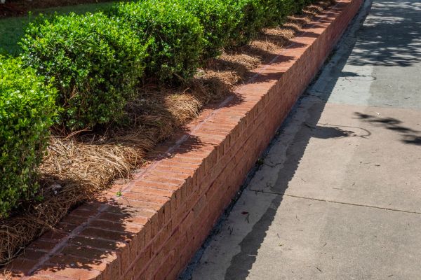 Retaining Wall Installation in Brick