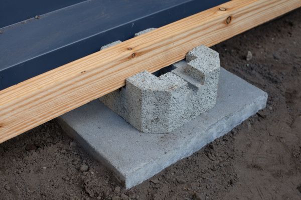 Deck Footing Construction in Brick