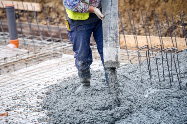 Cabin Foundation Pouring in Brick